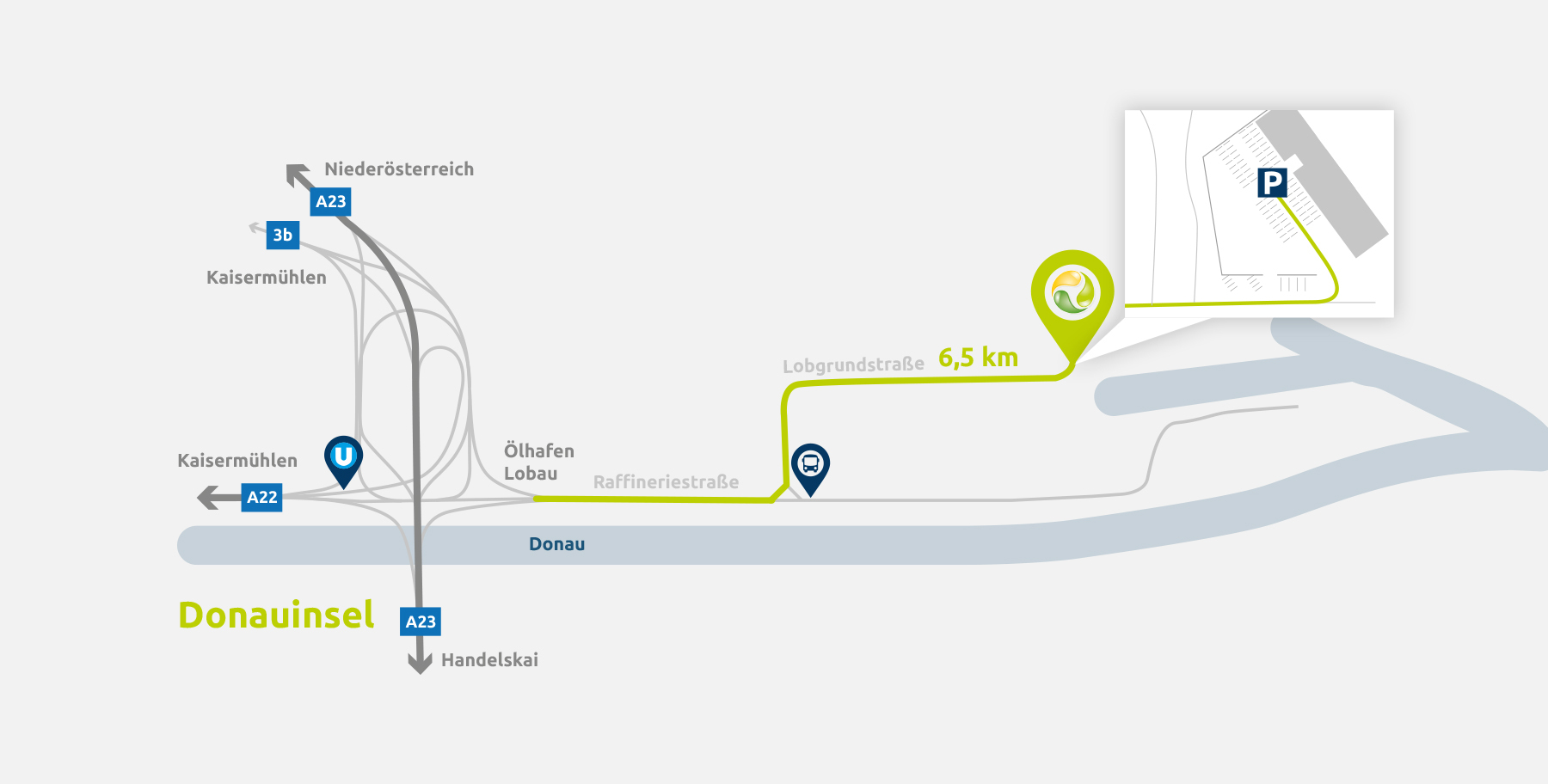 Service Anfahrtsroute Münzer Lobgrundstraße